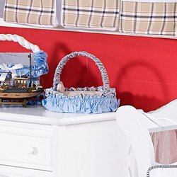 Cesta Decorada Para Quarto de Bebê Menino Marujo Azul Cesta Decorada Para Quarto de Bebê Menino Marujo Azul