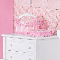 Cesta Decorada Para Quarto de Bebê Menina Encanto Rosa Cesta Decorada Para Quarto de Bebê Menina Encanto Rosa