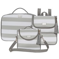 Mala Maternidade + Mochila + Bolsa P Manhattan Cinza Mala Maternidade + Mochila + Bolsa P Manhattan Cinza