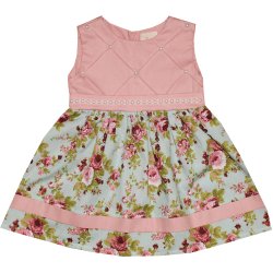 Vestido de Bebê Cherrie Floral Rosê Vestido de Bebê Cherrie Floral Rosê