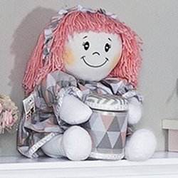 Boneca Porta Cotonete Bambi Rosa Boneca Porta Cotonete Bambi Rosa