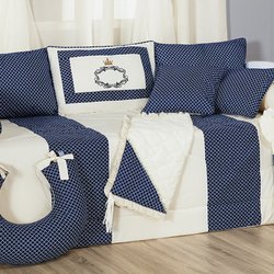 Kit Cama Babá Reinado Marinho 100% Algodão 8 Peças Kit Cama Babá Reinado Marinho 100% Algodão 8 Peças