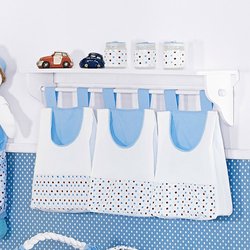 Porta Fraldas Varão Para Quarto de Bebê Hipopó 03 Peças Porta Fraldas Varão Para Quarto de Bebê Hipopó 03 Peças