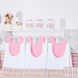 Porta Fraldas Varão Para Quarto de Bebê Mabel 03 Peças Porta Fraldas Varão Para Quarto de Bebê Mabel 03 Peças
