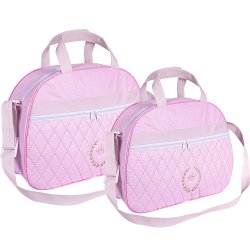 Kit Bolsa Maternidade Coroa Rosa 2 Peças Kit Bolsa Maternidade Coroa Rosa 2 Peças
