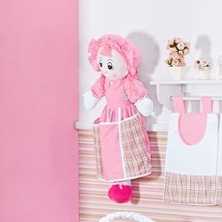 Porta Fraldas Boneca Para Quarto de Bebê Menina Mabel Porta Fraldas Boneca Para Quarto de Bebê Menina Mabel