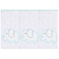 Fralda de Ombro Elefante Azul Tiffany 3 Peças Fralda de Ombro Elefante Azul Tiffany 3 Peças