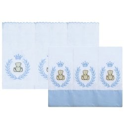 Kit Fralda de Boca e Ombro Urso Thed Azul Kit Fralda de Boca e Ombro Urso Thed Azul