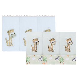 Kit Fralda de Boca e Ombro Floresta Girafa Kit Fralda de Boca e Ombro Floresta Girafa