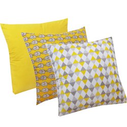 Almofada Amarelo, Elefante e Losango 3 Peças Almofada Amarelo, Elefante e Losango 3 Peças
