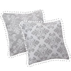 Almofada Provençal Cinza e Branco 2 Peças Almofada Provençal Cinza e Branco 2 Peças