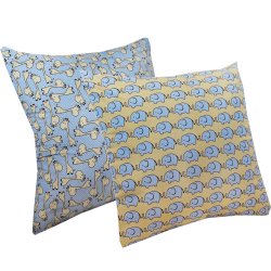 Almofada Girafa e Elefante Azul 2 Peças Almofada Girafa e Elefante Azul 2 Peças