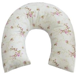 Almofada de Pescoço para Bebê Nervura Floral Rosa Almofada de Pescoço para Bebê Nervura Floral Rosa