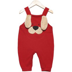 Jardineira de Bebê Cachorro Vermelho Jardineira de Bebê Cachorro Vermelho