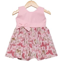 Vestido de Bebê Borboleta Encantada Rosa Vestido de Bebê Borboleta Encantada Rosa