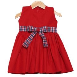 Vestido de Bebê Xadrez Vermelho Vestido de Bebê Xadrez Vermelho