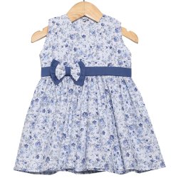 Vestido de Bebê Flores Azul Vestido de Bebê Flores Azul