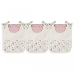 Porta Fraldas Nervura Floral Rosê 3 Peças Porta Fraldas Nervura Floral Rosê 3 Peças