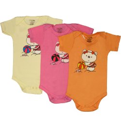 Kit Body de Bebê Yasmin Malha Suedine 3 Peças M Kit Body de Bebê Yasmin Malha Suedine 3 Peças M