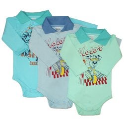 Kit Body de Bebê Aventura Malha 3 Peças M Kit Body de Bebê Aventura Malha 3 Peças M