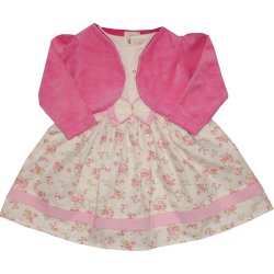 Vestido de Bebê Glamour Cherrie Floral Palha Vestido de Bebê Glamour Cherrie Floral Palha