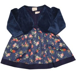 Vestido de Bebê Glamour Cherrie Floral Marinho Vestido de Bebê Glamour Cherrie Floral Marinho