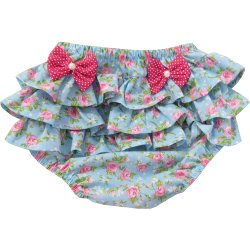 Calcinha de Bebê Floral Azul Calcinha de Bebê Floral Azul