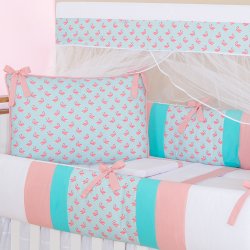 Kit Berço Flamingo Rosê 9 Peças Kit Berço Flamingo Rosê 9 Peças