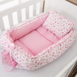 Ninho para Bebê Flores Rosa 2 Peças Ninho para Bebê Flores Rosa 2 Peças