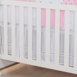 Saia de Berço Classic Branco Ponto Palito Saia de Berço Classic Branco Ponto Palito