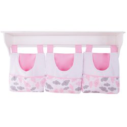 Porta Fraldas + Prateleira Nuvem Rosa Porta Fraldas + Prateleira Nuvem Rosa