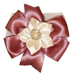 Faixa de Cabelo para Bebê Encanto Rosê e Palha Faixa de Cabelo para Bebê Encanto Rosê e Palha
