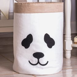Cesto Organizador Panda Off White e Cáqui Cesto Organizador Panda Off White e Cáqui
