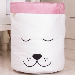Cesto Organizador Cachorra Off White e Rosê Cesto Organizador Cachorra Off White e Rosê
