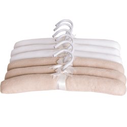 Kit de Cabide Cáqui e Off White 6 Peças Kit de Cabide Cáqui e Off White 6 Peças