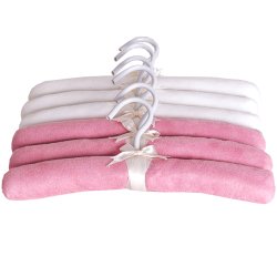 Kit de Cabide Rosê e Off White 6 Peças Kit de Cabide Rosê e Off White 6 Peças