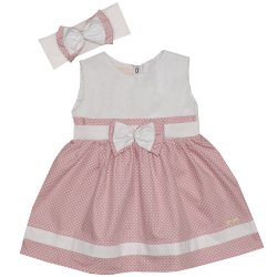 Vestido de Bebê Petit Poá Rosa Vestido de Bebê Petit Poá Rosa