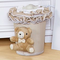 Lixeira Decorada Para Quarto de Bebê Menino Urso King Lixeira Decorada Para Quarto de Bebê Menino Urso King