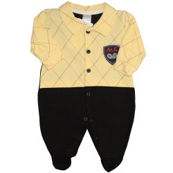 Macacão Longo de Bebê Lord Amarelo e Preto Macacão Longo de Bebê Lord Amarelo e Preto
