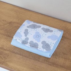 Trocador Portátil Nuvem Azul com Bolso Trocador Portátil Nuvem Azul com Bolso