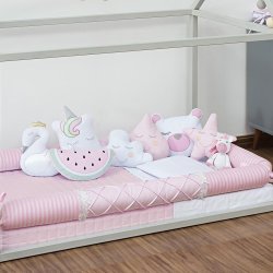 Kit Para Mini Cama Montessoriano Cisne Percal 300 Fios 5 Peças Kit Para Mini Cama Montessoriano Cisne Percal 300 Fios 5 Peças