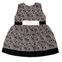 Vestido de Bebê Diana Floral Preto Vestido de Bebê Diana Floral Preto