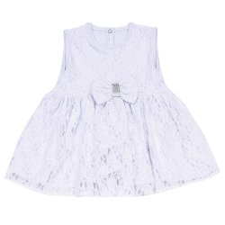 Vestido de Bebê Tais Renda Branco Vestido de Bebê Tais Renda Branco