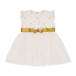 Vestido de Bebê Mel Palha Vestido de Bebê Mel Palha