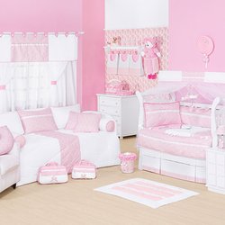 Quarto Completo Bebê Menina Sem Enxoval Cama Babá Encanto Rosa Quarto Completo Bebê Menina Sem Enxoval Cama Babá Encanto Rosa