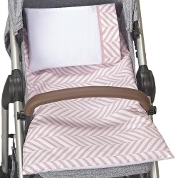 Colchonete para Carrinho Coelhinha Zig Zag Rosê 4 Peças Colchonete para Carrinho Coelhinha Zig Zag Rosê 4 Peças