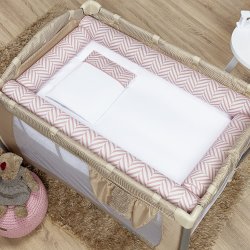 Kit para Cercadinho Coelhinha Zig Zag Rosê 6 Peças Kit para Cercadinho Coelhinha Zig Zag Rosê 6 Peças