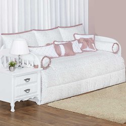 Kit Cama Babá Nina Rosê Percal 180 Fios 10 Peças Kit Cama Babá Nina Rosê Percal 180 Fios 10 Peças