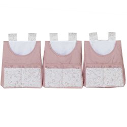 Porta Fraldas Varão Nina Rosê 3 Peças Porta Fraldas Varão Nina Rosê 3 Peças