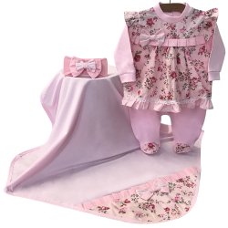 Saída de Maternidade Basic Floral Rosa 3 Peças Saída de Maternidade Basic Floral Rosa 3 Peças